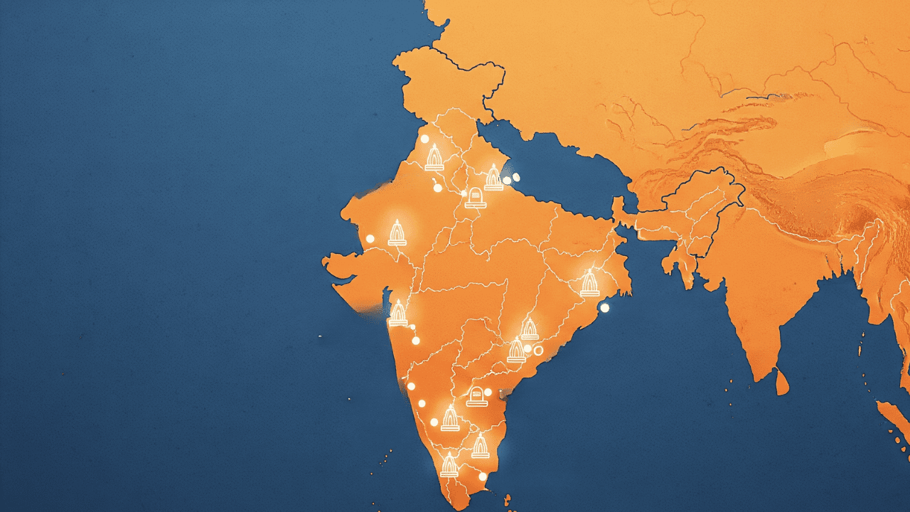 Spiritual Map of India's 12 Jyotirlingas
