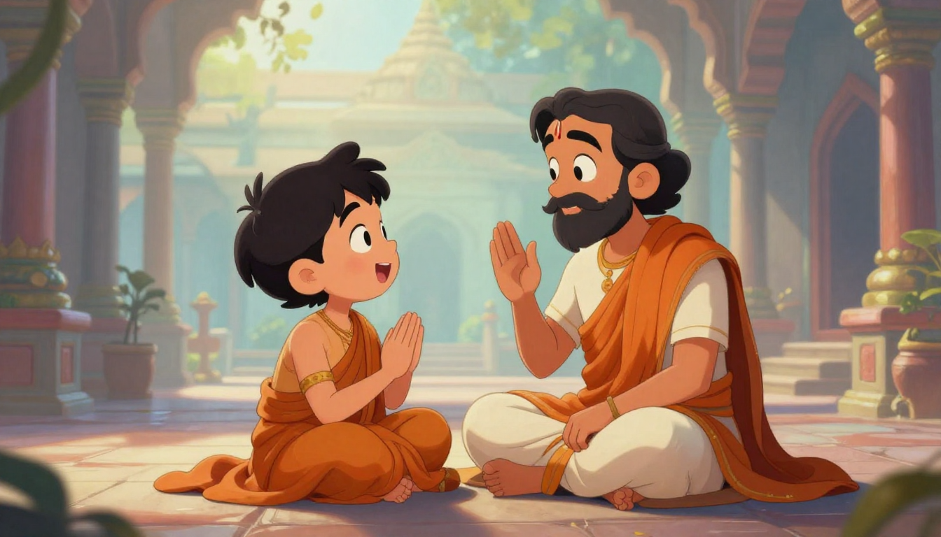 A profound moment in Vivekananda depicting his spiritual transformation under Guru Ramakrishna.